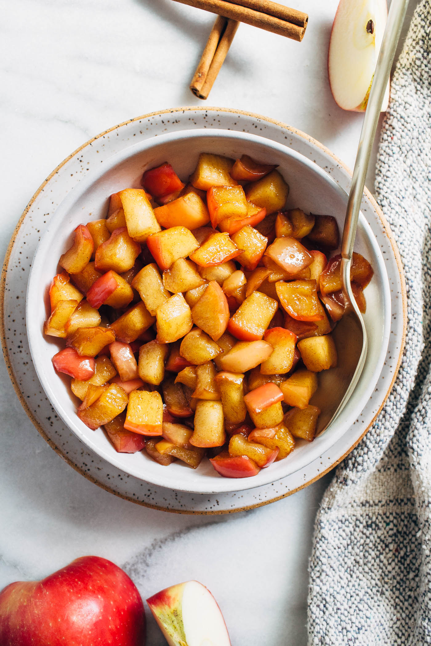 Easy Stovetop Cinnamon Apples - Making Thyme for Health