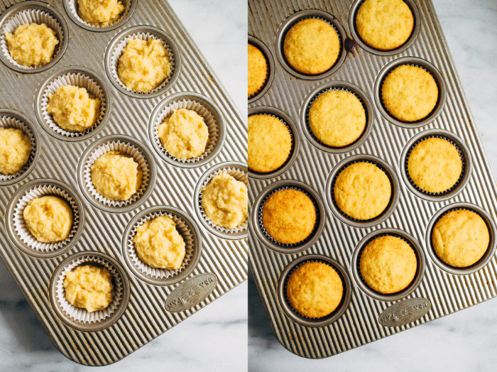 Vanilla Coconut Flour Cupcakes- made with just 8 ingredients, these grain-free cupcakes come together super fast and easy! (gluten-free and dairy-free)