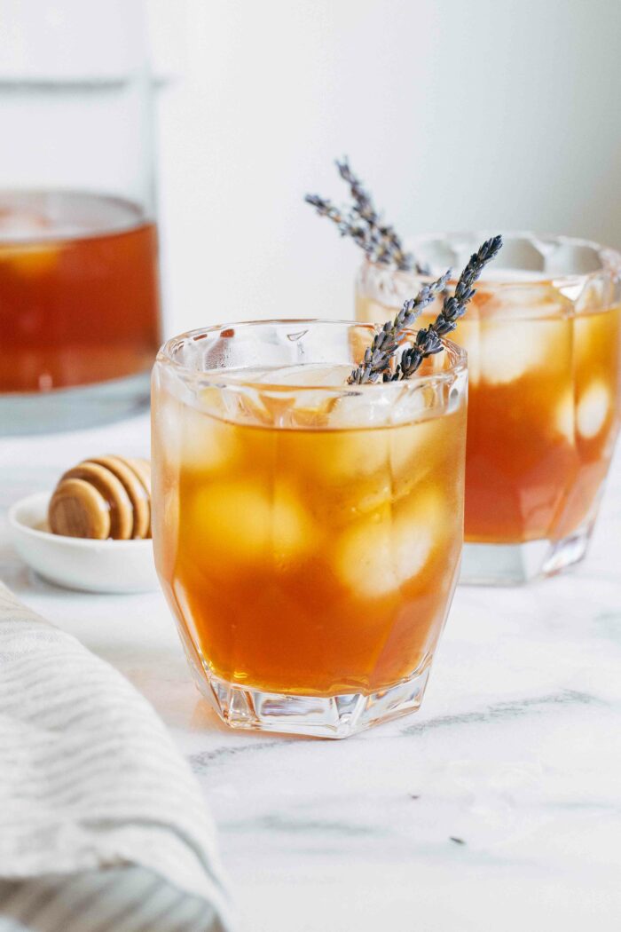 Honey Sweetened Lavender Iced Tea- All you need is 3 ingredients to make this incredibly refreshing summertime drink!