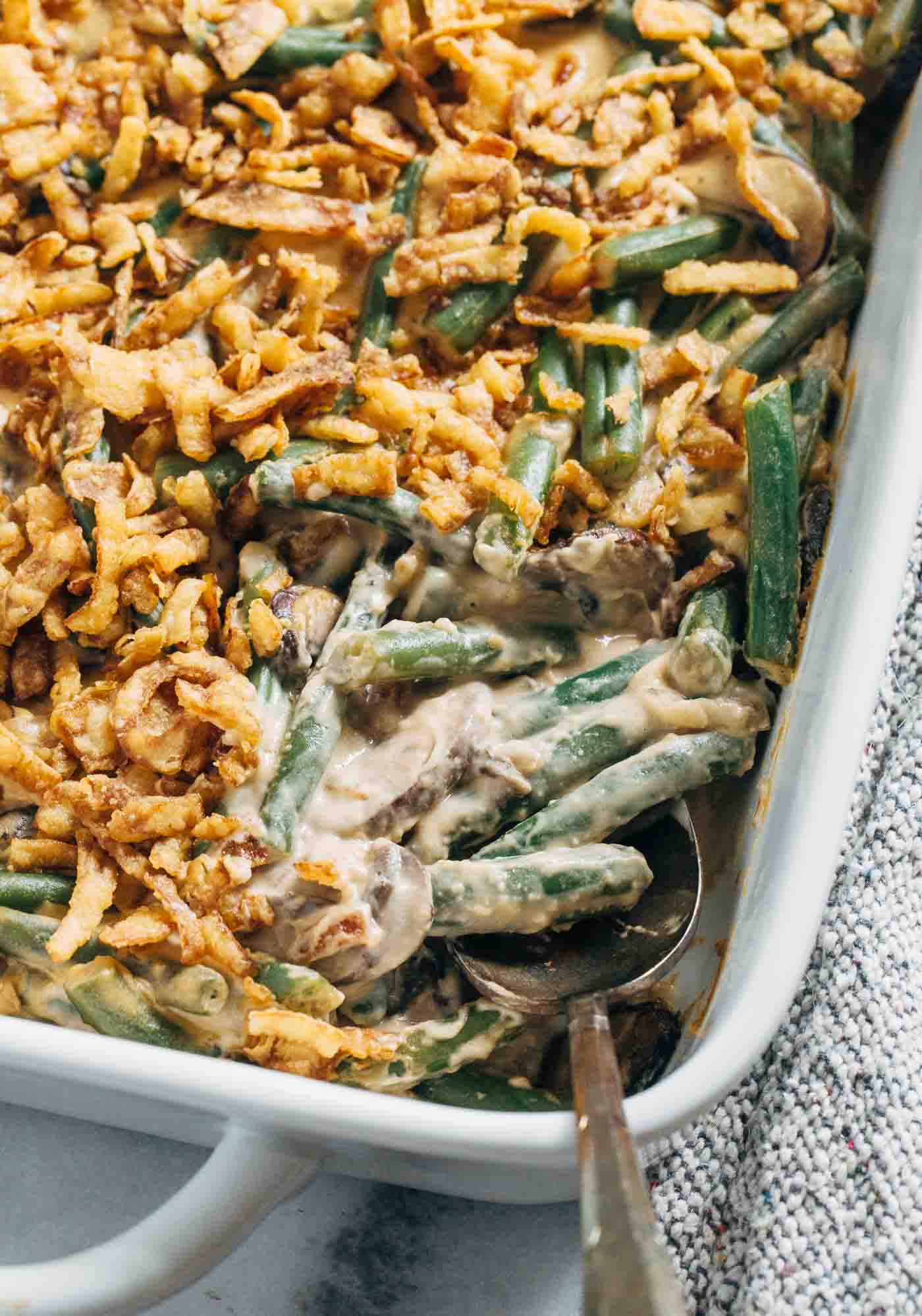 The Best Vegan Green Bean Casserole - Making Thyme for Health