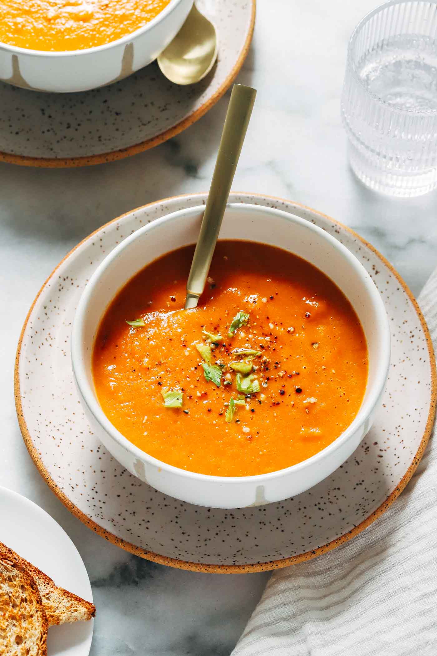 Red Lentil Tomato Soup (easy + high protein) - Making Thyme for Health