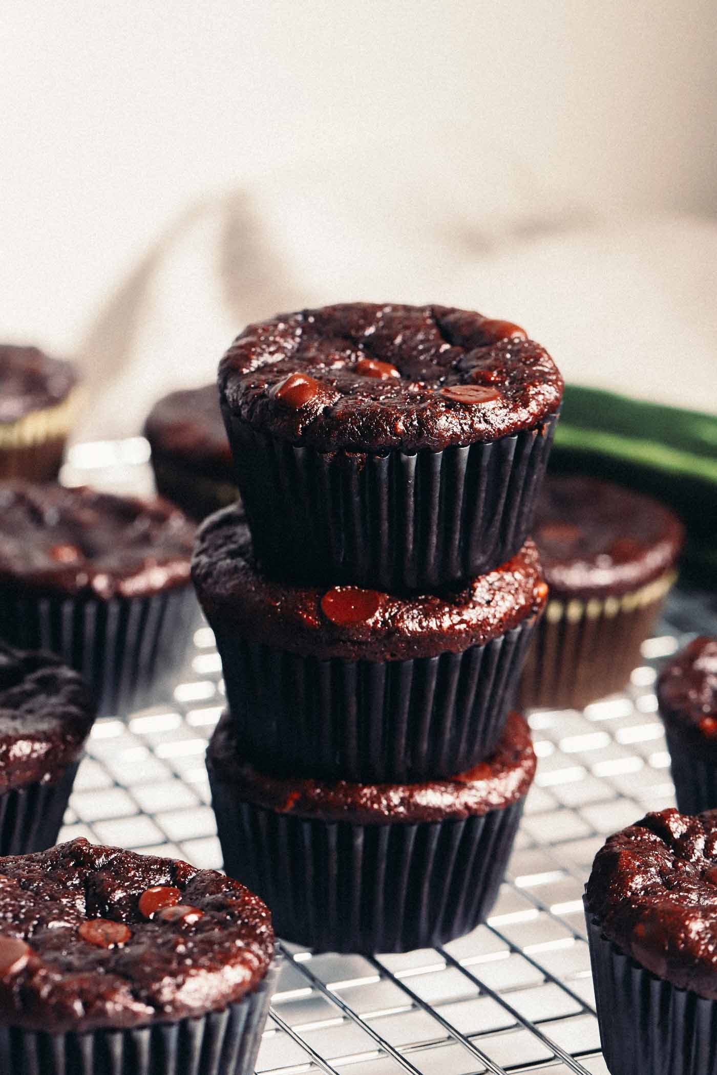 1 Bowl Flourless Chocolate Zucchini Muffins
