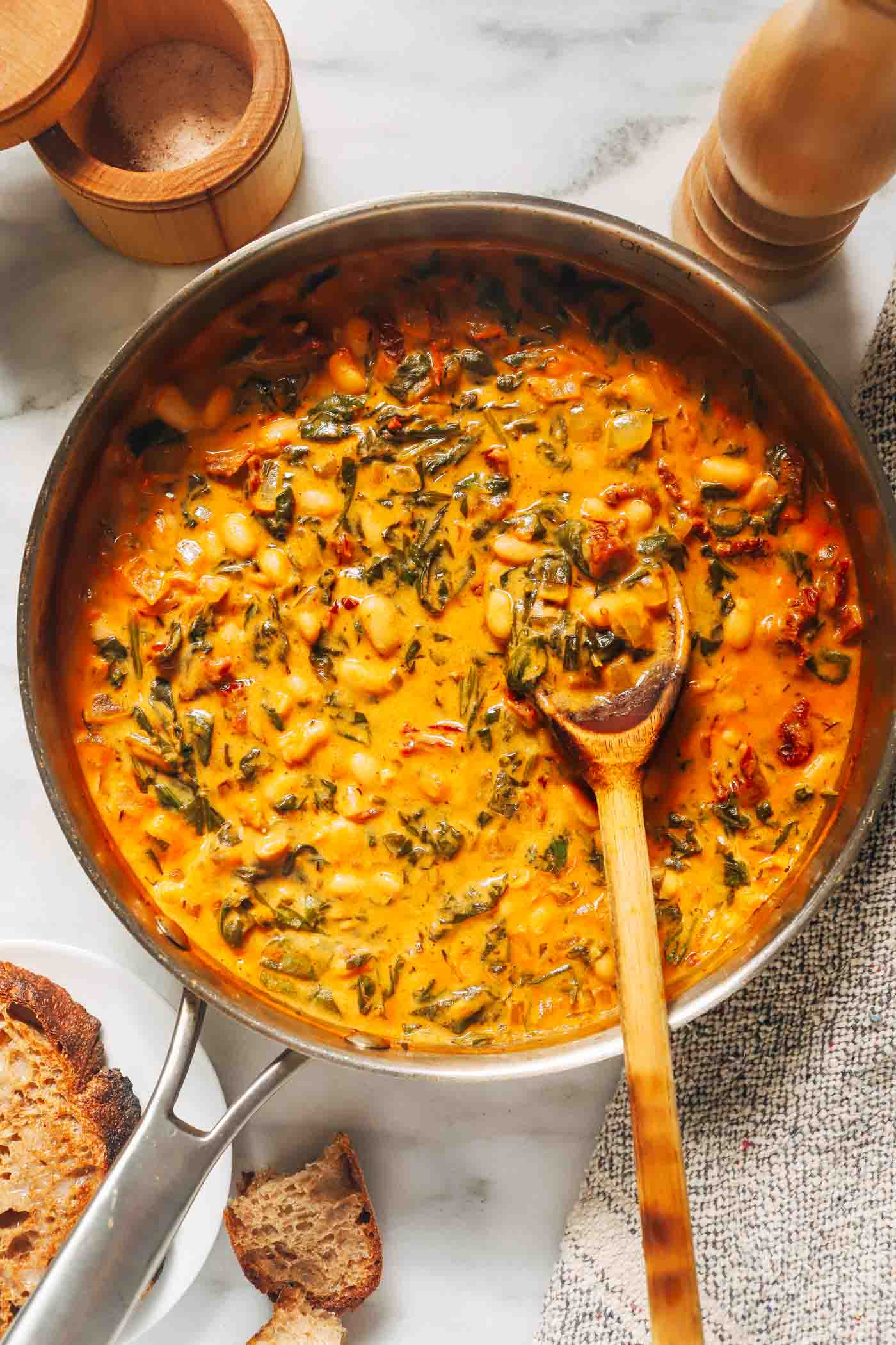 One-Pot White Bean Skillet with Sundried Tomatoes