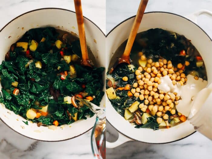 Creamy Lemon Chickpea Stew- Made with nourishing ingredients, this hearty vegan stew is bursting with flavor! (plant-based, gluten-free)