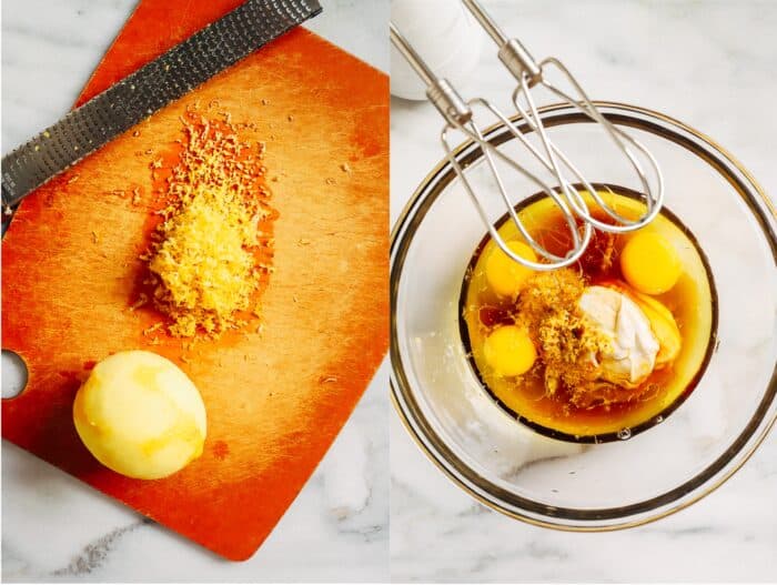 Lemon Olive Oil Cake- Made with fiber-rich almond flour and naturally sweetened with honey, this gluten-free and dairy-free lemon comes together easy in one bowl!